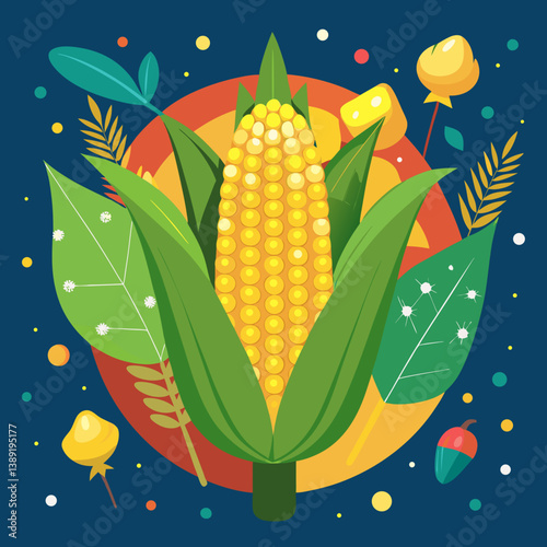 "High-quality Corn on the Cobb Day vector for digital download and printing."