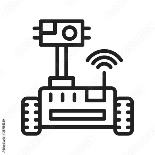 Mars Rover icon vector image. Suitable for mobile apps, web apps and print media.