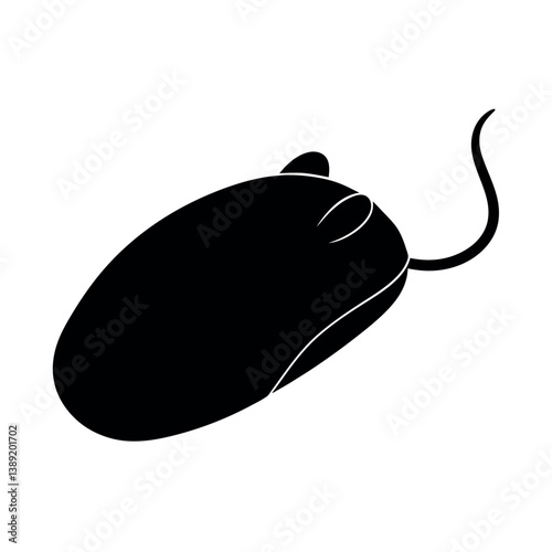 black mouse vector illustration