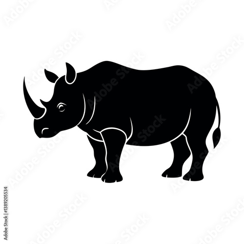 rhino isolated on white