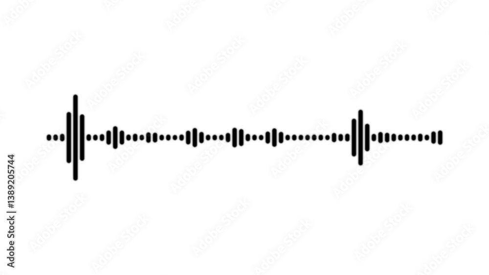 Digital audio spectrum wave, Abstract wave motion equalizer. Seamless loop Digital audio spectrum wave, Abstract wave motion equalizer. Seamless loop