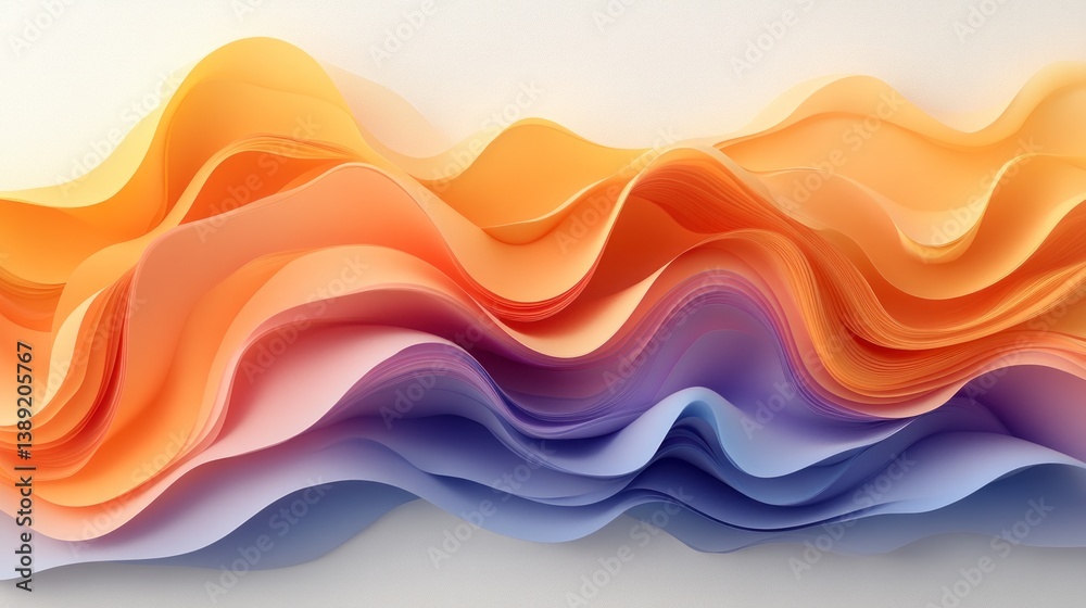 Abstract wavy colorful shapes