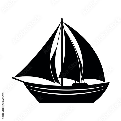 sailing ship isolated on white