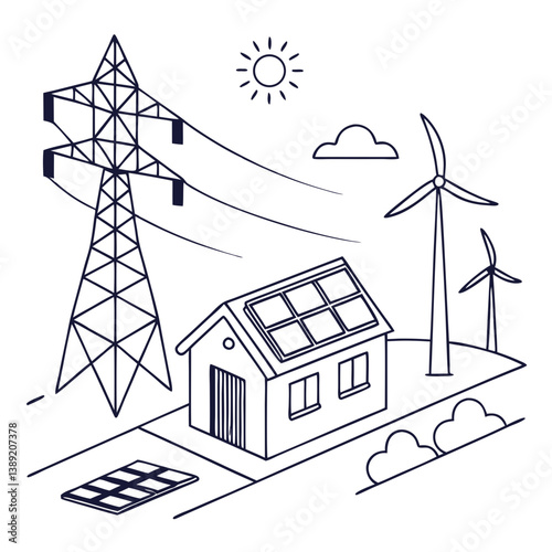 Minimalist Smart Grid Technology – Vector Design for Sustainable Energy Systems