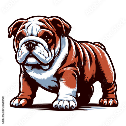 Bulldog vector and illustrations.