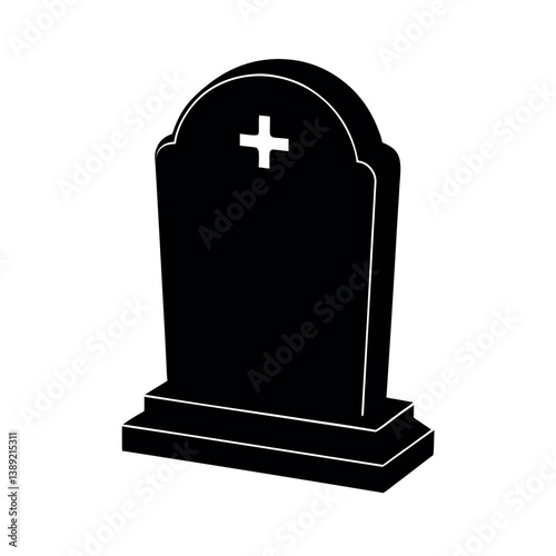vector illustration of a grave
