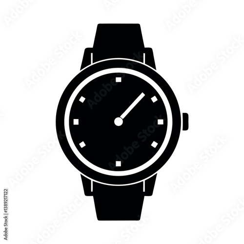 black and white wristwatch