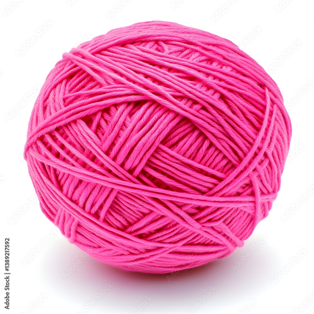 Vibrant Pink Yarn Ball for Knitting and Craft Projects with Soft Textures and Creative Potential Vibrant Pink Yarn Ball for Knitting and Craft Projects with Soft Textures and Creative Potential