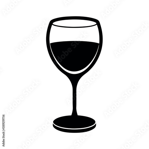 wine glass isolated on white