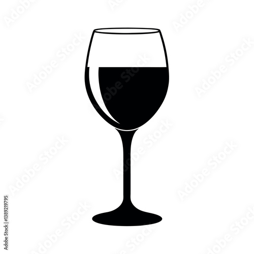 wine glass isolated on white