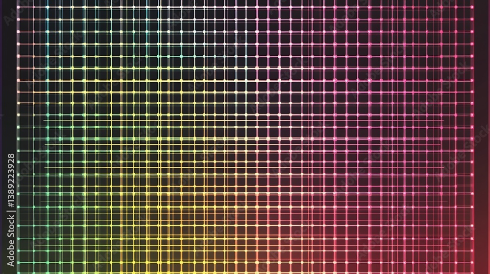 Vertical Abstract Grid with a Colorful Gradient Transition Creating an Eye-Catching Effect : Generative AI Vertical Abstract Grid with a Colorful Gradient Transition Creating an Eye-Catching Effect : Generative AI