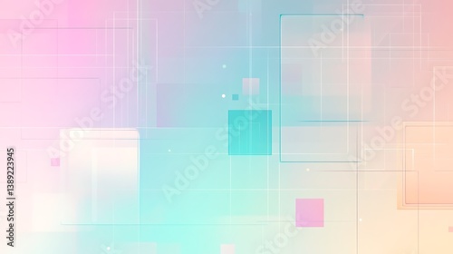 Wallpaper Mural Abstract pastel background with translucent squares. Torontodigital.ca