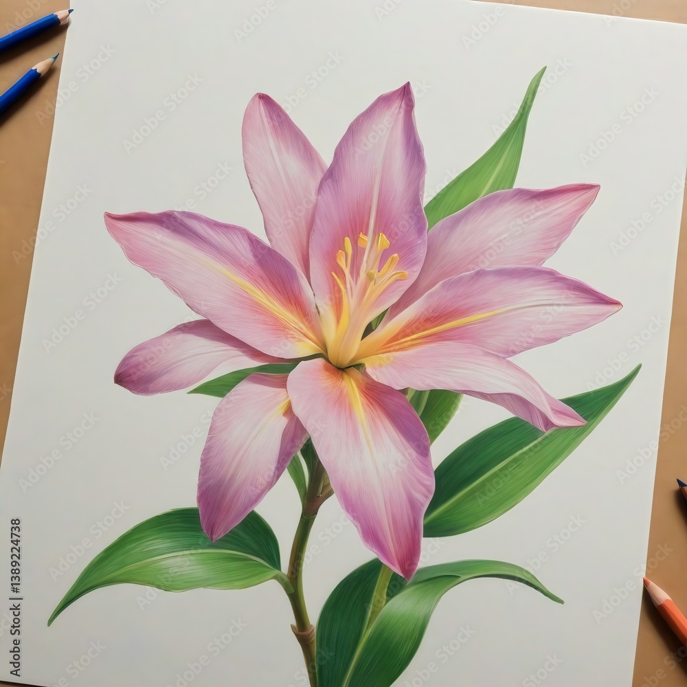 Fototapeta premium pink lily flower