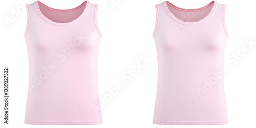 Pink Tank Top Illustration Isolated On Transparent Background
