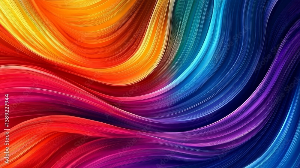 Obraz premium Colorful Oil Drops in Water Abstract Psychedelic Pattern with Vibrant Rainbow Gradient Depth of Field Effect