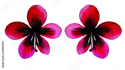 Isolated Watercolor Floral Illustration On Transparent Background