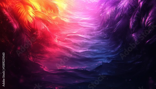 Vibrant feather tunnel