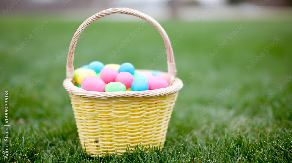 Easter eggs in a basket on green grass, captured in a real photo with high-quality detail, symbolizing the joy of Easter celebrations.
Easter eggs in a basket on green grass, captured in a real photo with high-quality detail, symbolizing the joy of Easter celebrations.