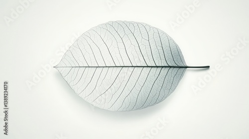 Delicate leaf, translucent veins