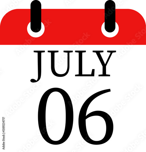 July calendar icon.Calendar Event schedule date. Meeting appointment time. Agenda plan, May month schedule calendar and Time planner.calendar date icon on white background.