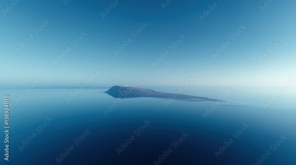 Tranquil island in a vast ocean Tranquil island in a vast ocean