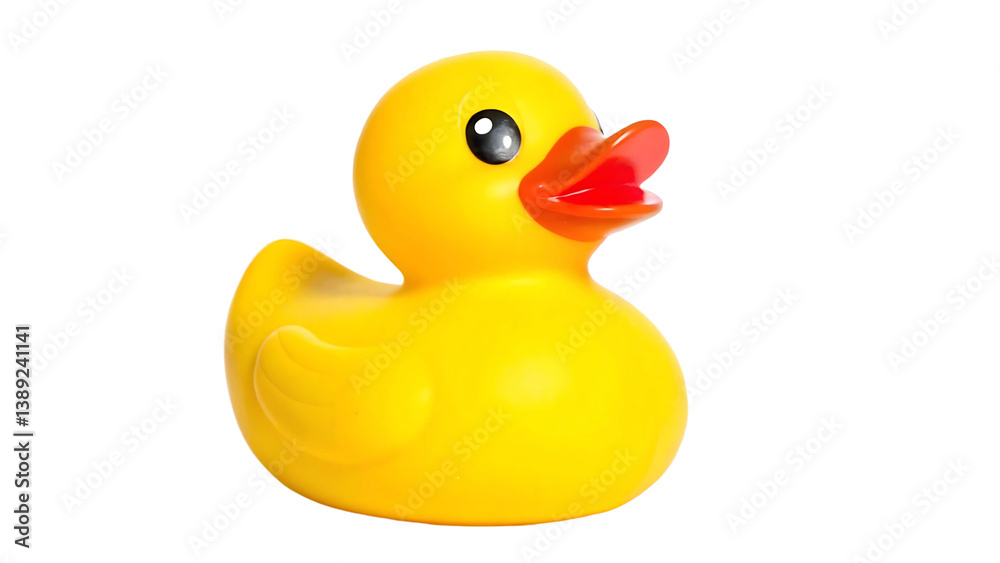 Fototapeta premium Yellow Rubber Duck Isolated on transparent Background