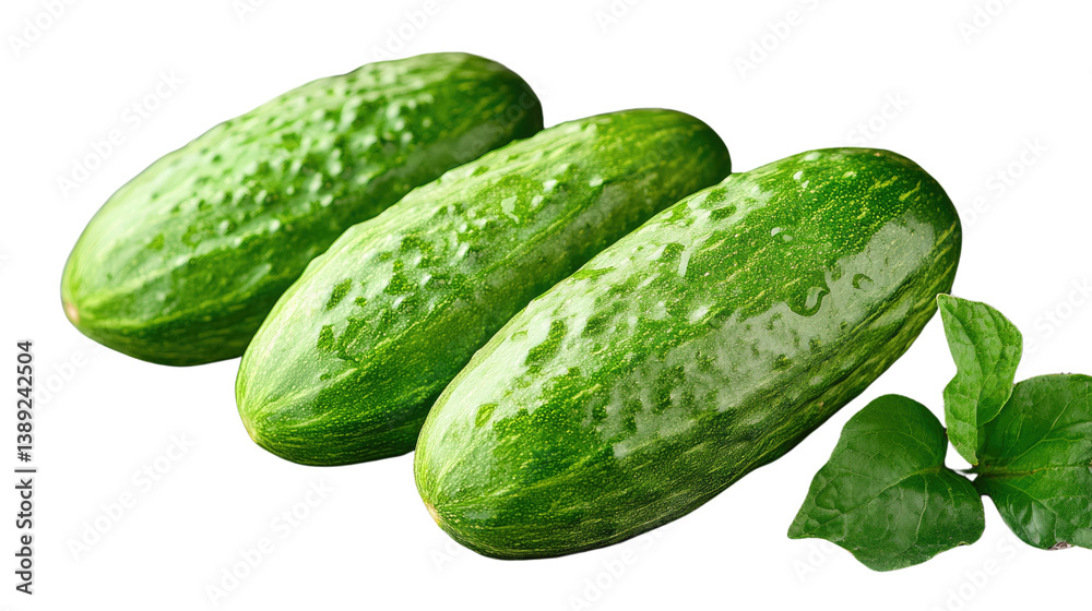 Fresh cucumbers isolated on a white background Fresh cucumbers isolated on a white background
