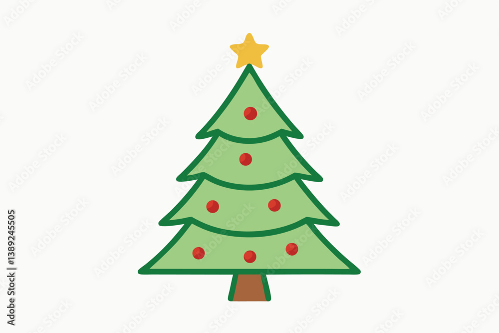 christmas tree vector illustration christmas tree vector illustration