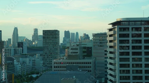 High-rise building, Residential and office district in Shibuya area. Japan