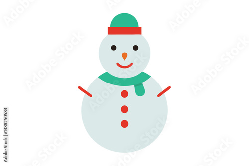 snowman on a white background