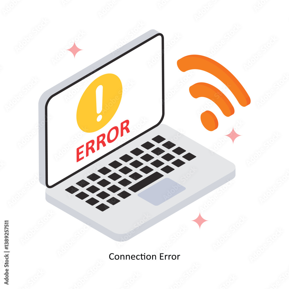 Connection Error Concept isometric Style Illustrations. Eps 10 File Connection Error Concept isometric Style Illustrations. Eps 10 File