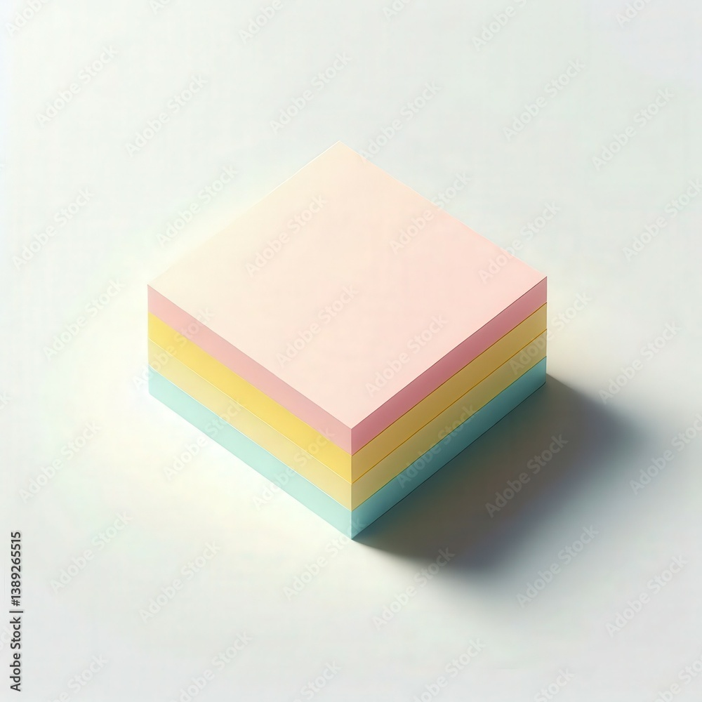 Sticky note on clean layout, ideal for note designs or templates.