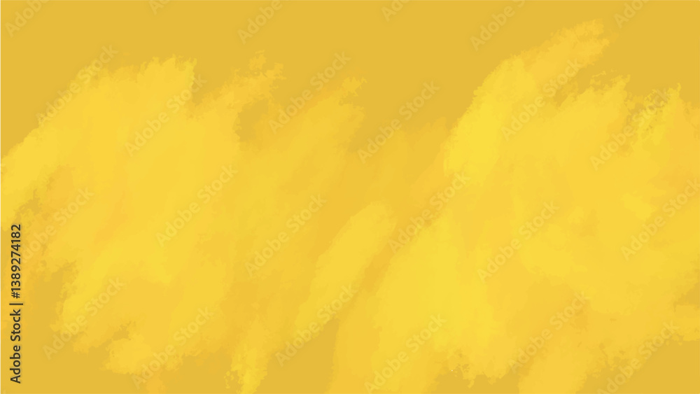 Yellow watercolor background with copyspace for your design. vector.