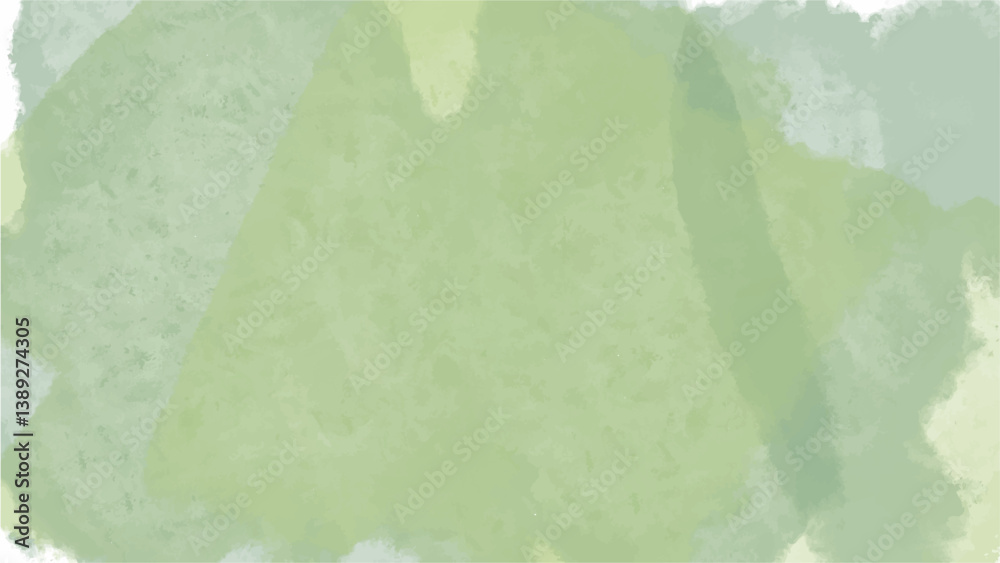 Green watercolor background with copyspace for your design. vector.