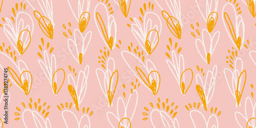 Unique abstract organic shapes seamless pattern. Pastel print with vector hand drawn creative doodle elliptic forms. Simple background. Contemporary minimalist ornament