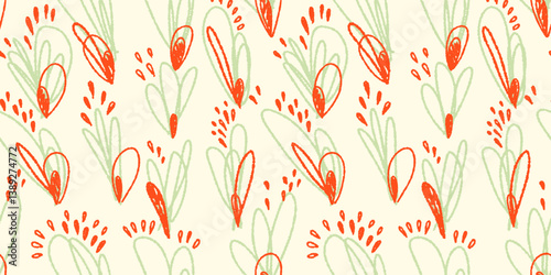 Unique abstract organic shapes seamless pattern. Vector hand drawn creative forms elliptic print. Plain  background. Contemporary minimalist ornament