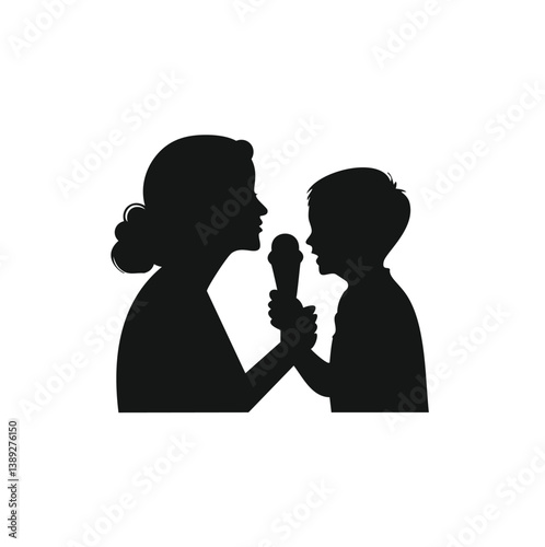 family silhouette, parenting icon, family bonding, father and daughter, mother and son, parents with kids, family dinner, travel with children, child care, parenting vector, daily life family, parent 