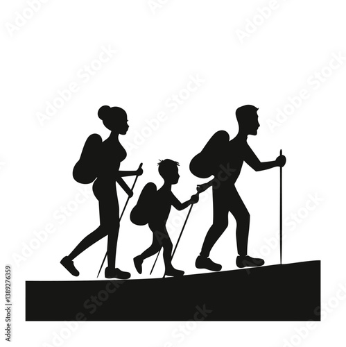 family silhouette, parenting icon, family bonding, father and daughter, mother and son, parents with kids, family dinner, travel with children, child care, parenting vector, daily life family, parent 
