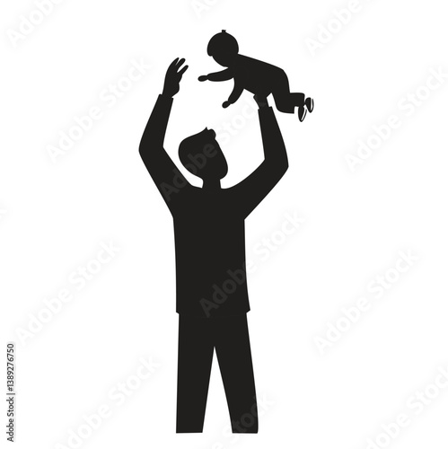 family silhouette, parenting icon, family bonding, father and daughter, mother and son, parents with kids, family dinner, travel with children, child care, parenting vector, daily life family, parent 