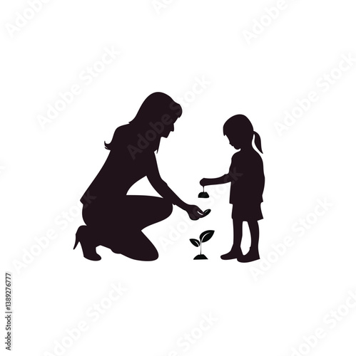 family silhouette, parenting icon, family bonding, father and daughter, mother and son, parents with kids, family dinner, travel with children, child care, parenting vector, daily life family, parent 