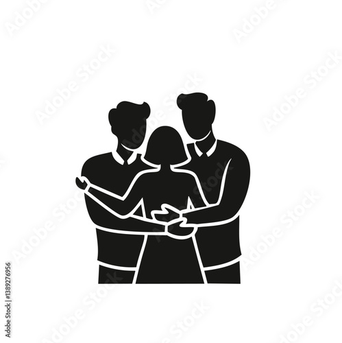 family silhouette, parenting icon, family bonding, father and daughter, mother and son, parents with kids, family dinner, travel with children, child care, parenting vector, daily life family, parent 