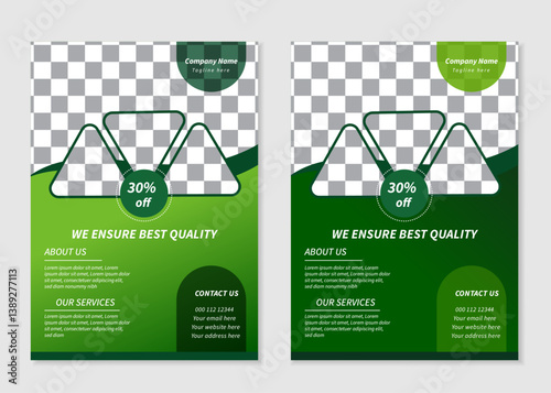 Agricultural farm or garden flyer or agro business flyer template design
