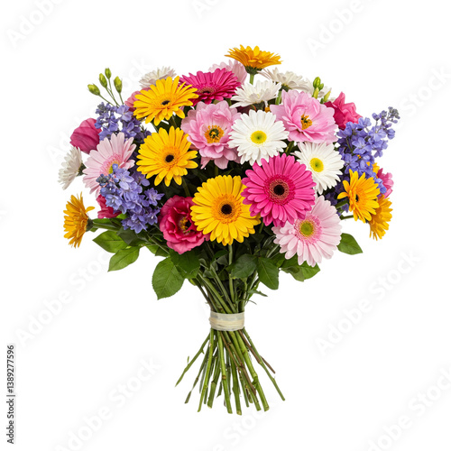 bouquet of flowers isolated on transparent background 