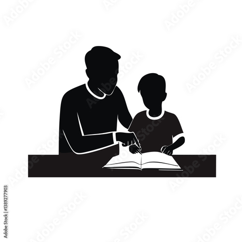 family silhouette, parenting icon, family bonding, father and daughter, mother and son, parents with kids, family dinner, travel with children, child care, parenting vector, daily life family, parent 