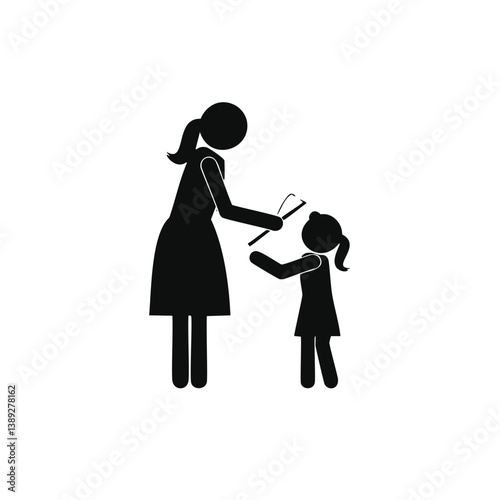 family silhouette, parenting icon, family bonding, father and daughter, mother and son, parents with kids, family dinner, travel with children, child care, parenting vector, daily life family, parent 