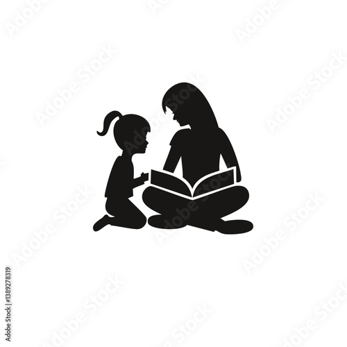 family silhouette, parenting icon, family bonding, father and daughter, mother and son, parents with kids, family dinner, travel with children, child care, parenting vector, daily life family, parent 