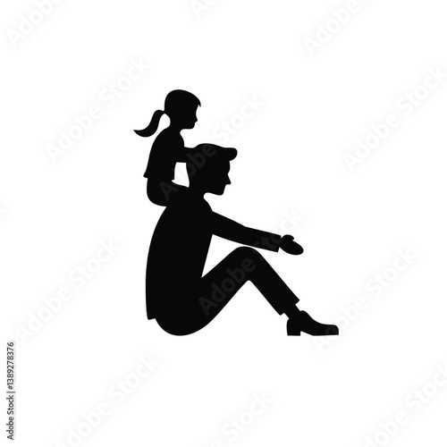 family silhouette, parenting icon, family bonding, father and daughter, mother and son, parents with kids, family dinner, travel with children, child care, parenting vector, daily life family, parent 