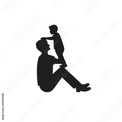 family silhouette, parenting icon, family bonding, father and daughter, mother and son, parents with kids, family dinner, travel with children, child care, parenting vector, daily life family, parent 
