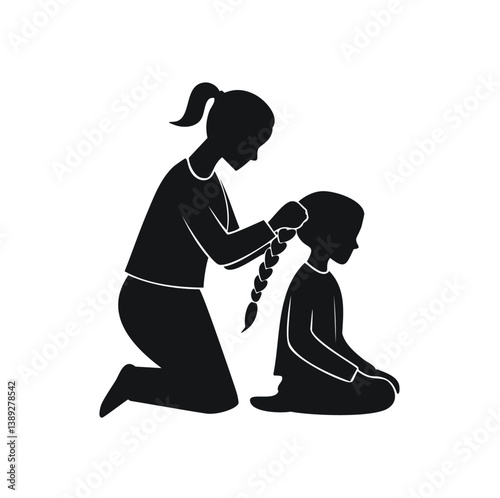 family silhouette, parenting icon, family bonding, father and daughter, mother and son, parents with kids, family dinner, travel with children, child care, parenting vector, daily life family, parent 