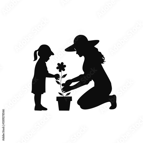 family silhouette, parenting icon, family bonding, father and daughter, mother and son, parents with kids, family dinner, travel with children, child care, parenting vector, daily life family, parent 